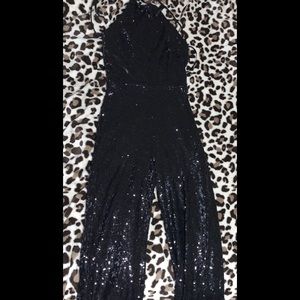 Squin black jumpsuit